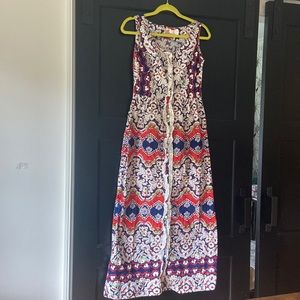 Vintage California Poppy Maxi Dress Vtg 10/ Current Sz 6